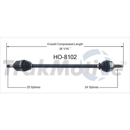 SURTRACK AXLE Cv Axle Shaft, Ho-8102 HO-8102